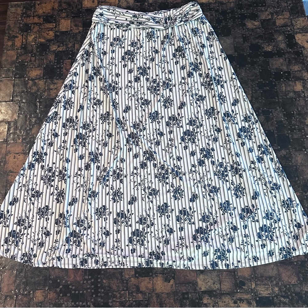 Robert Louis Striped A-Line Skirt